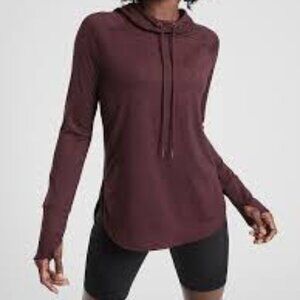 Athleta Uptempo Hoodie Sweatshirt - Antique Burgundy - XS OBO